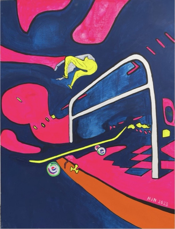 Œuvre Skate la nuit à Paris